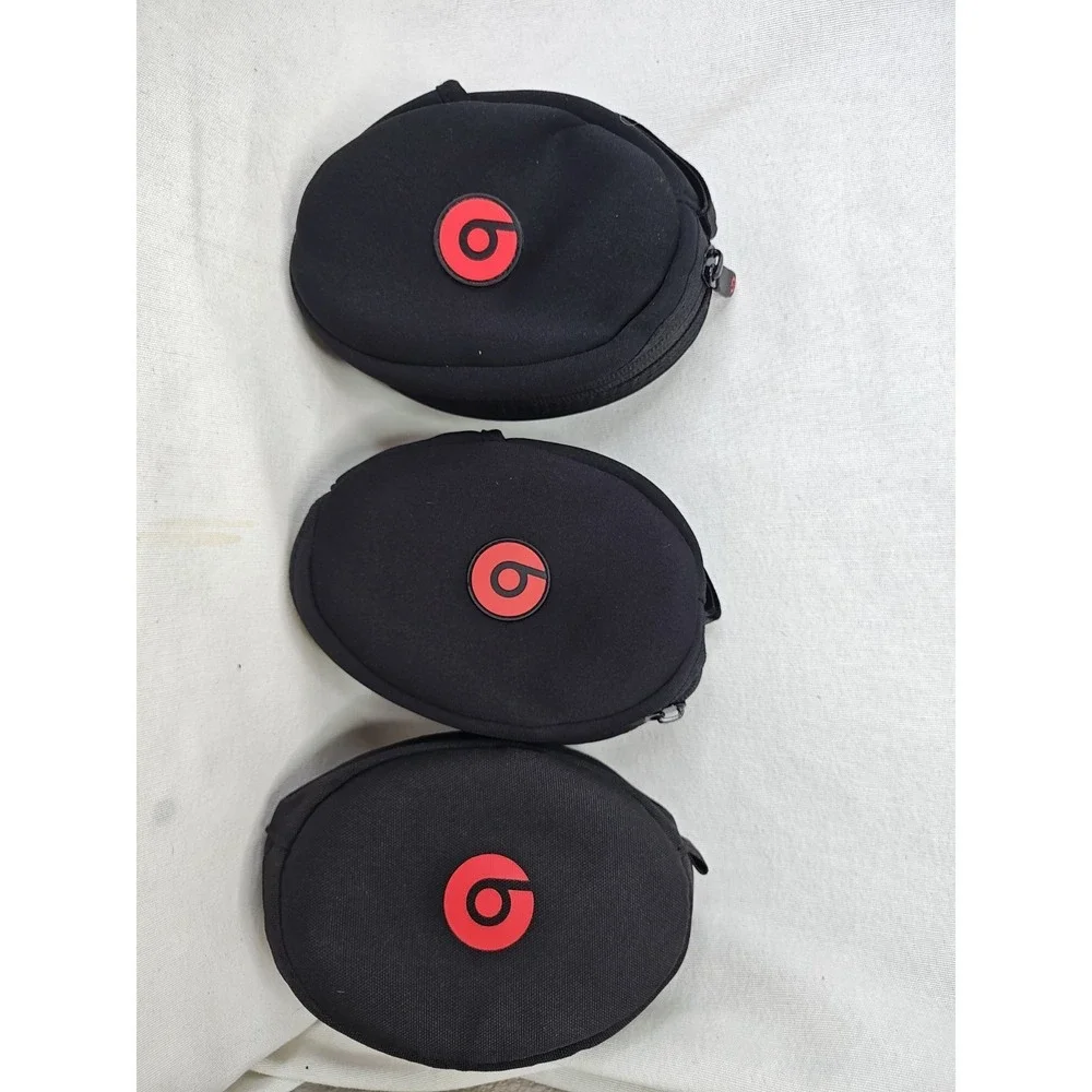 Lot of 4 Beats Headphone Cases Bags Travel Vacation Black Red No Headphones